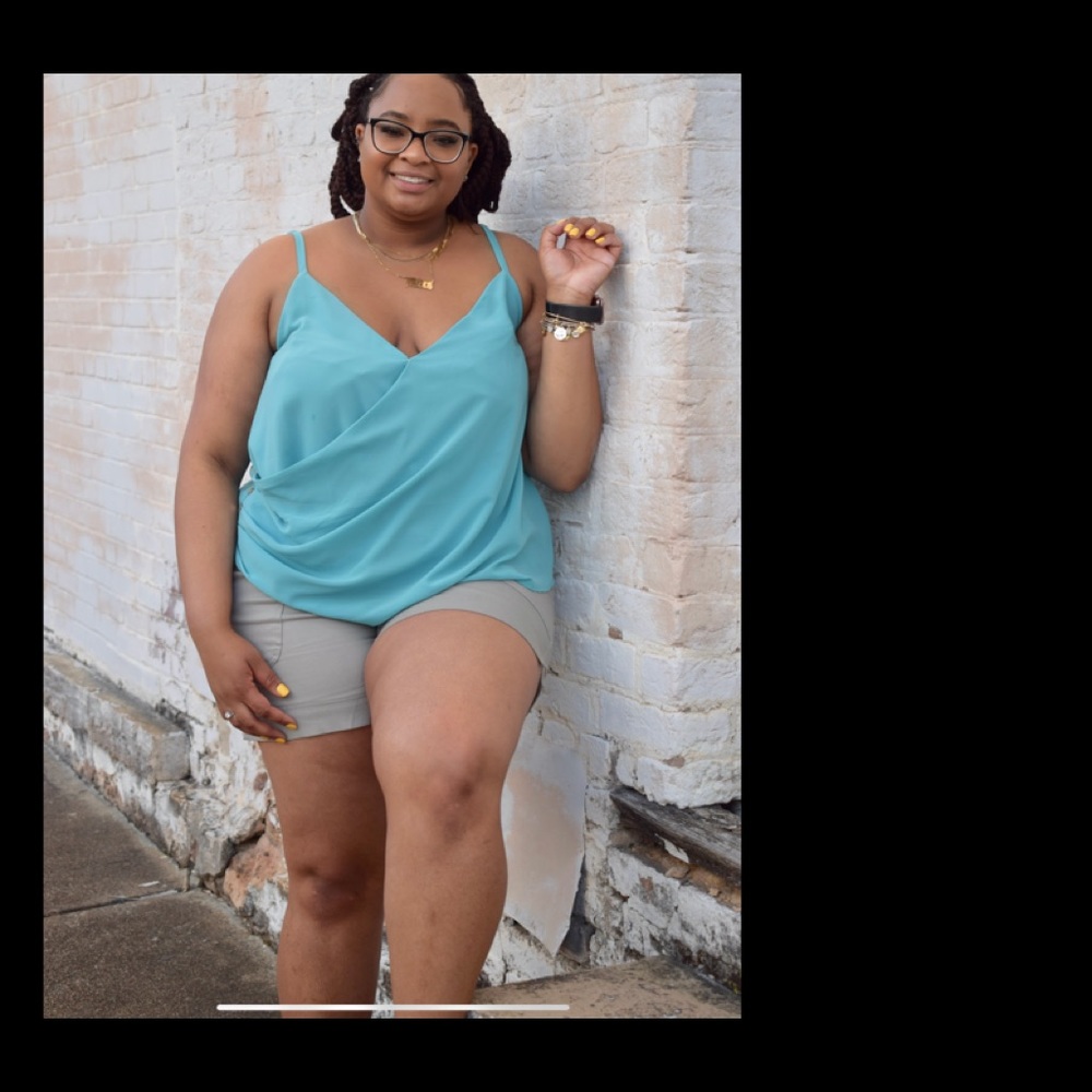 Plus Size double layer chiffon spaghetti top